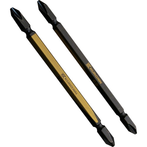 フジ矢 両頭ビット(黒金・2本組)+2X110mm