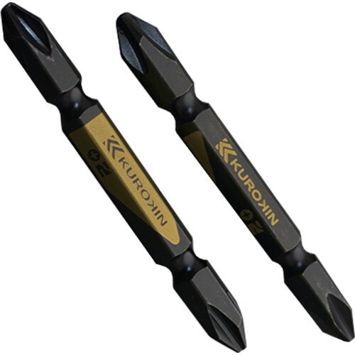 フジ矢 両頭ビット(黒金・2本組)+2X65mm