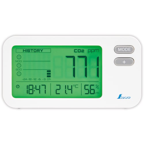 シンワ デジタル二酸化炭素濃度計 光学式 補正機能