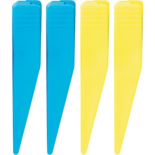 シンワ 標尺クリップ 巾60mm用 青・黄 各2個