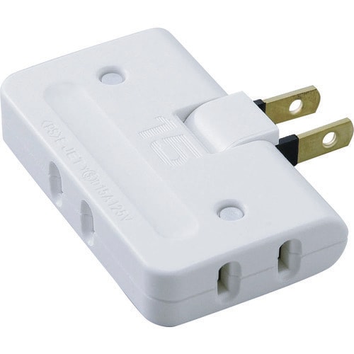 ELPA コーナータップ 3個口 ホワイト