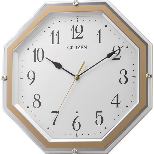 シチズン 電波 壁掛け時計 連続秒針 白 305x