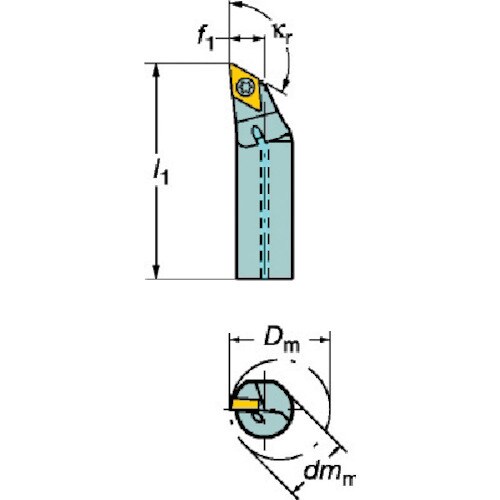 サンドビック コロターン107 ポジチップ用ボーリ