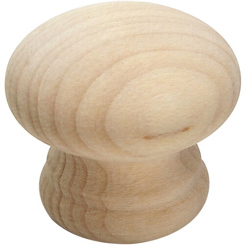 WAKI 木製つまみ 木地 TW−303 28MM