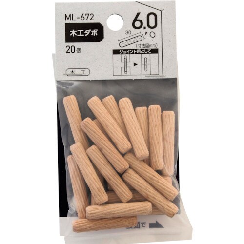 WAKI 木工ダボ 6X30mm