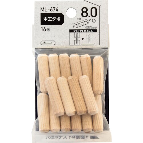 WAKI 木工ダボ 8X30mm