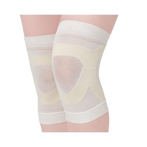 ひざを支えるシルク混サポーター 2枚入