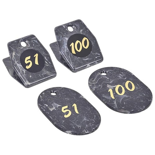 マーブルクロークチケット51ー100灰色 3セット