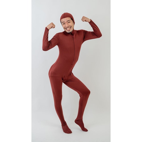 おもしろ着ぐるみ 全身タイツ 茶 L 2セット