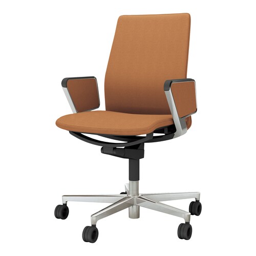 チェア ファブレ革張 プレーンパネル肘