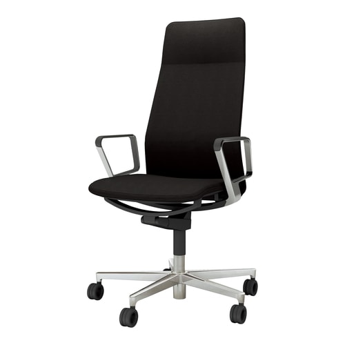 チェア ファブレ革張 プレーンアルミ肘