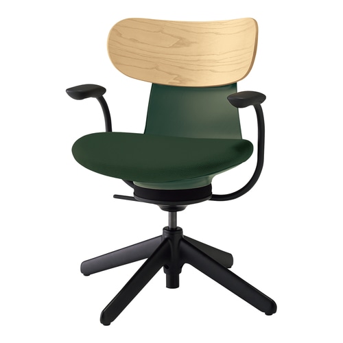 オフィスチェア イングライフ 肘付 背合板4本脚