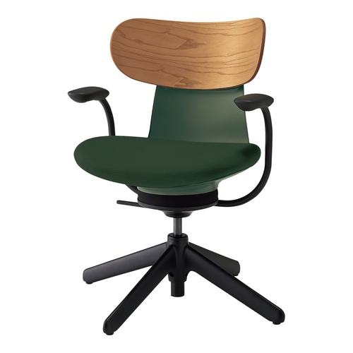 オフィスチェア イングライフ 肘付 背合板4本脚