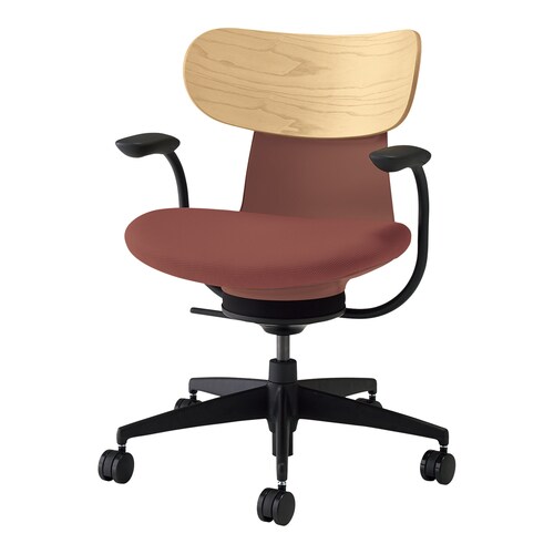 オフィスチェア イングライフ 肘付 背合板5本脚