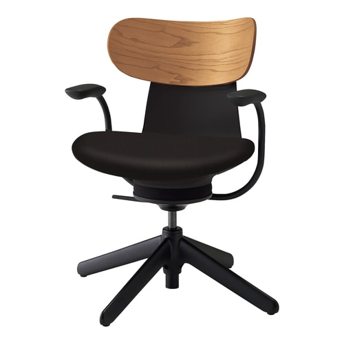 オフィスチェア イングライフ 肘付 背合板4本脚