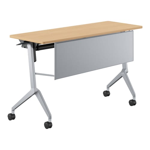 会議テーブル リーフライン 幕板・棚付