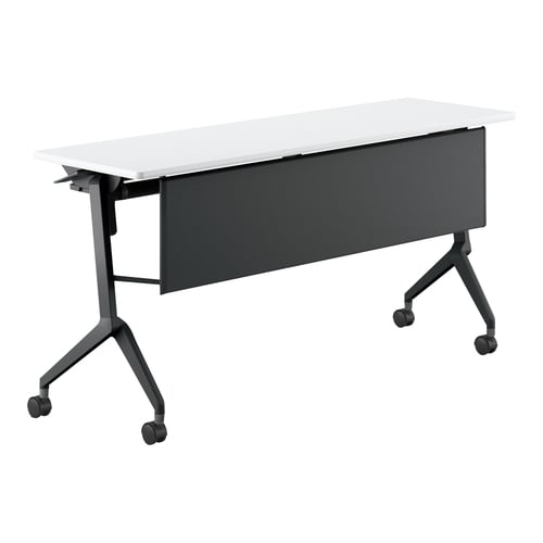 会議テーブル リーフライン 幕板・棚付