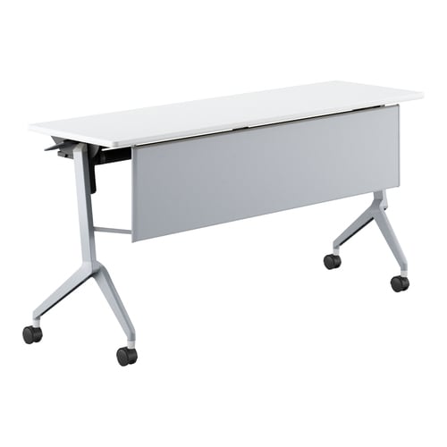 会議テーブル リーフライン 幕板・棚付