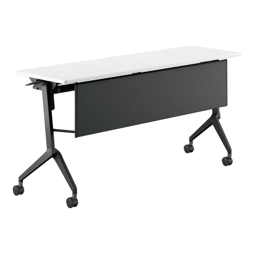 会議テーブル リーフライン 幕板・棚付