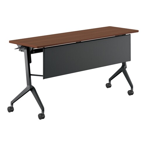 会議テーブル リーフライン 幕板・棚付