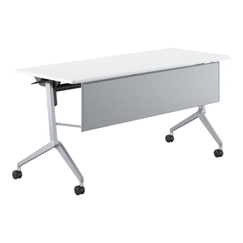 会議テーブル リーフライン 幕板付・棚なし