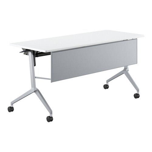 会議テーブル リーフライン 幕板・棚付