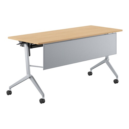 会議テーブル リーフライン 幕板・棚付