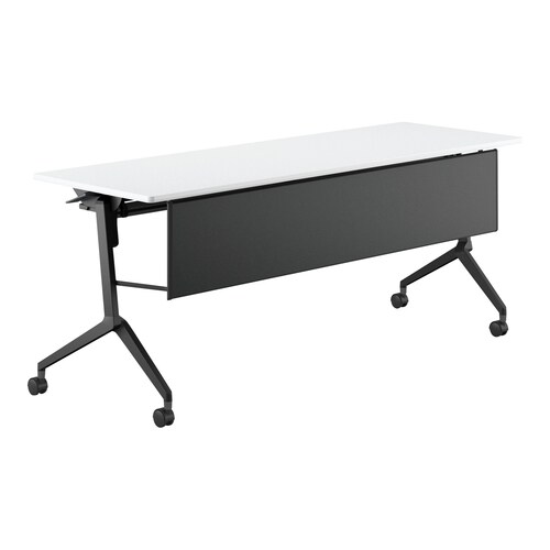 会議テーブル リーフライン 幕板・棚付