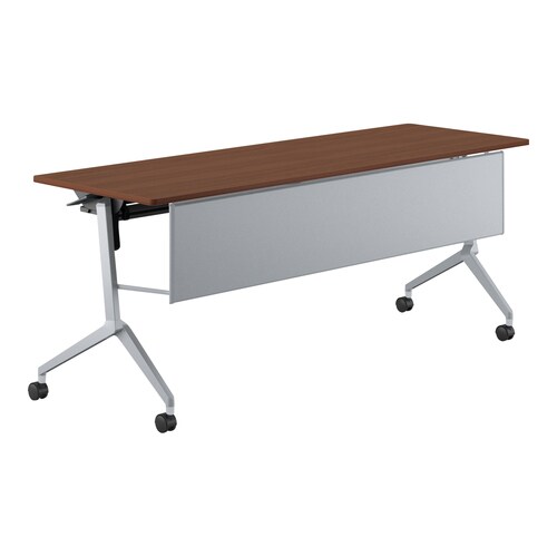 会議テーブル リーフライン 幕板・棚付