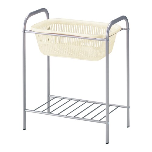 脱衣カゴ パステル キャスターなし 棚付き