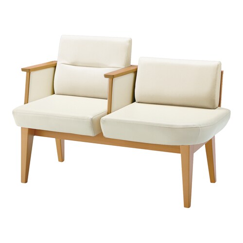 ロビーチェア レフィナ 2人用 左R肘付ロー