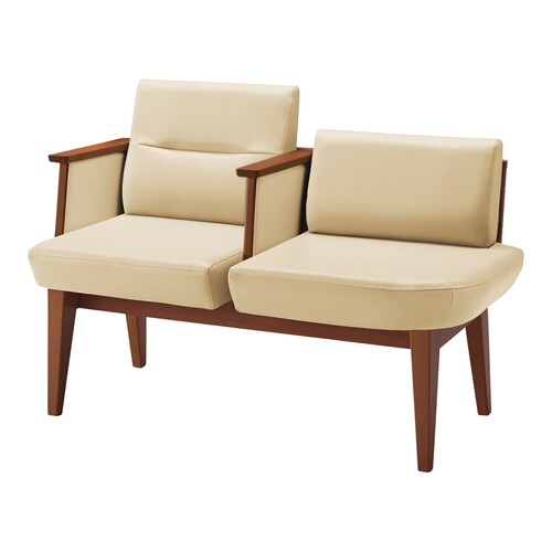 ロビーチェア レフィナ 2人用 左R肘付ロー