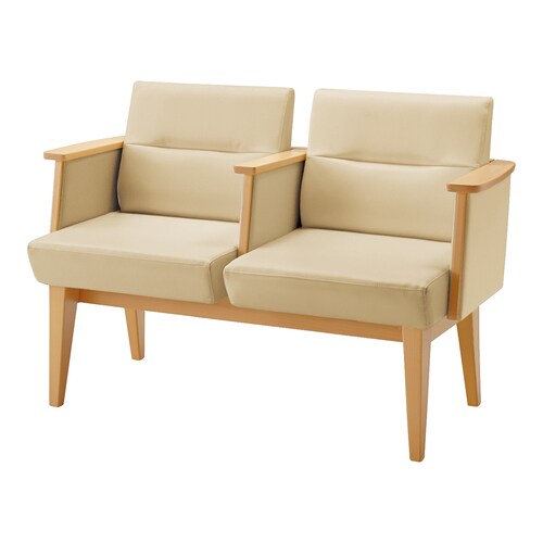 ロビーチェア レフィナ 2人用 R無肘付ロー