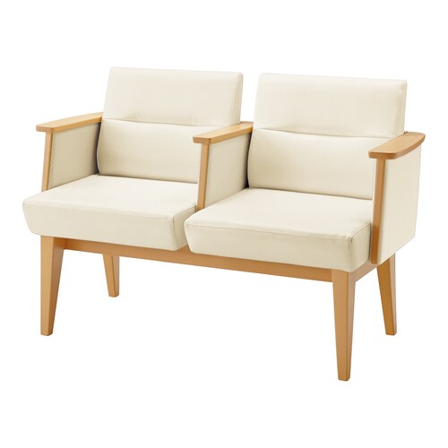 ロビーチェア レフィナ 2人用 R無肘付ロー