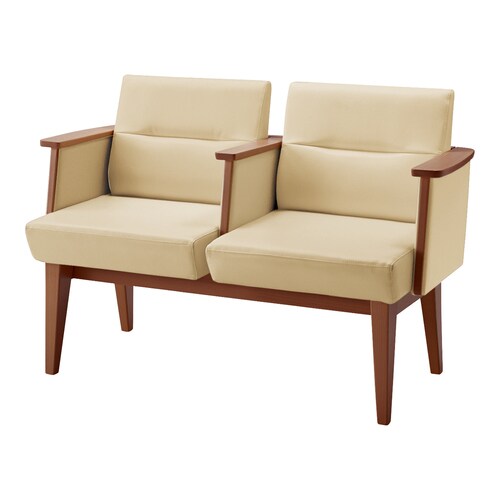 ロビーチェア レフィナ 2人用 R無肘付ロー