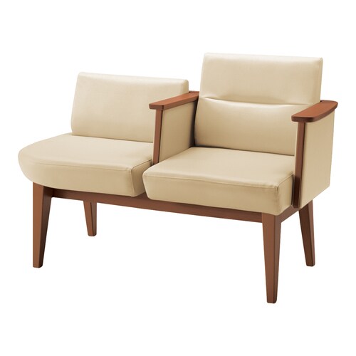 ロビーチェア レフィナ 2人用 右R肘付ロー