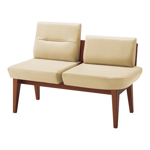 ロビーチェア レフィナ 2人用 左R肘無ロー