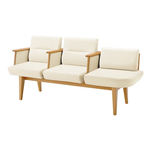 ロビーチェア レフィナ 3人用 左R肘付ロー