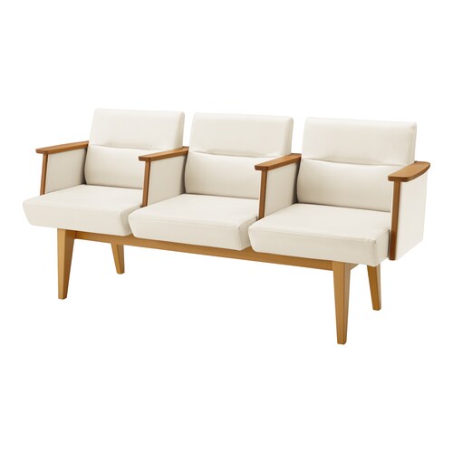 ロビーチェア レフィナ 3人用 R無肘付ロー