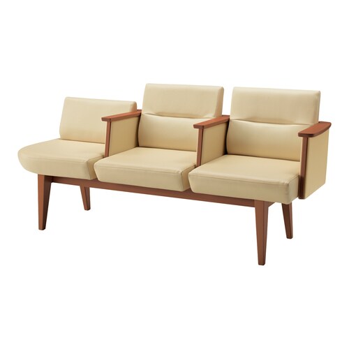 ロビーチェア レフィナ 3人用 右R肘付ロー