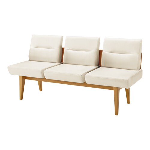 ロビーチェア レフィナ 3人用 R無肘無ロー