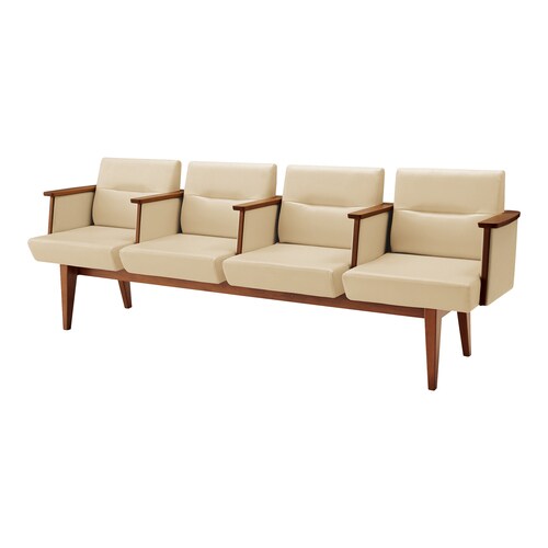 ロビーチェア レフィナ 4人用 R無肘付ロー