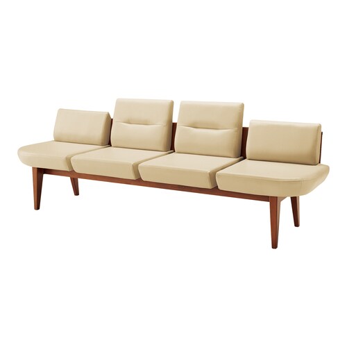 ロビーチェア レフィナ 4人用 両R肘無ロー