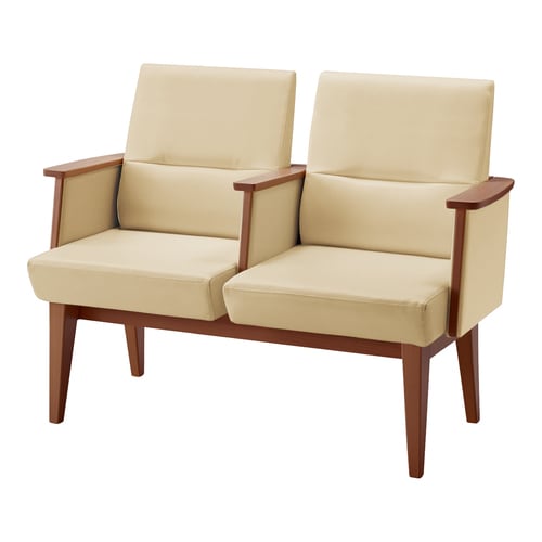 ロビーチェア レフィナ 2人用 R無肘付ミドル