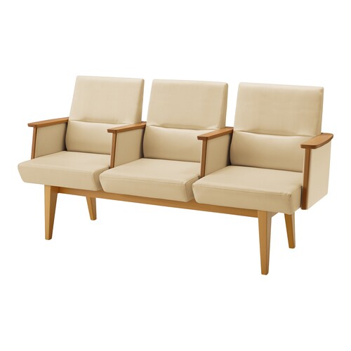 ロビーチェア レフィナ 3人用 R無肘付ミドル