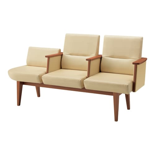 ロビーチェア レフィナ 3人用 右R肘付ミドル