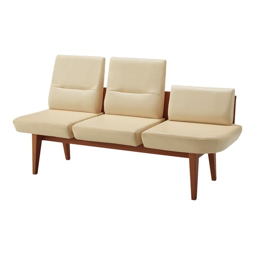 ロビーチェア レフィナ 3人用 左R肘無ミドル