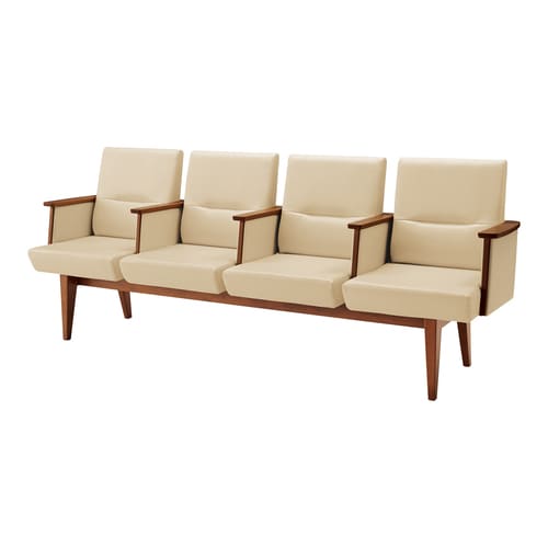 ロビーチェア レフィナ 4人用 R無肘付ミドル