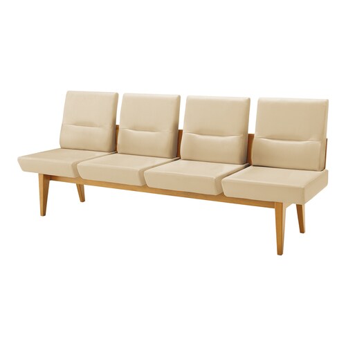 ロビーチェア レフィナ 4人用 R無肘無ミドル