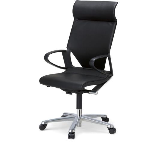 肘付き ミィディアムタイプ モダス アルミ脚座本革